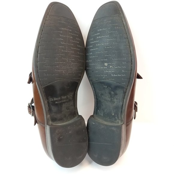 To Boot NYC Brown Leather Double Monk Strap Shoes (10 US) - Picture 8 of 11